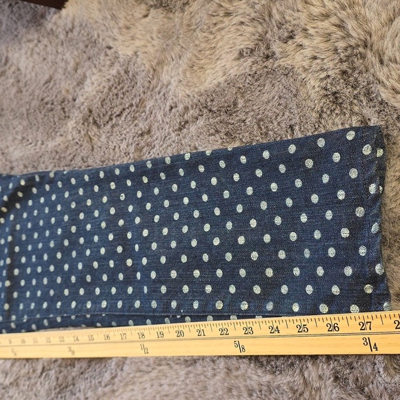 J Crew Toothpick polka dot indigo denim ankle jeans size 29 - Picture 12 of 13